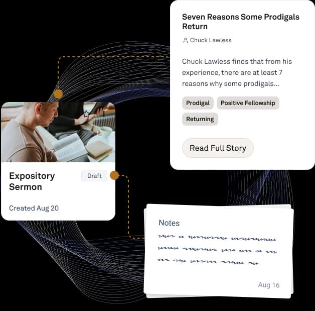 Pastor preaching with focus